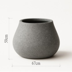 Beton Dekoratif Saksı 67x50cm